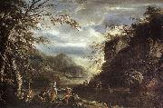ROSA, Salvator River Landscape with Apollo and the Cumean Sibyl  gq oil painting picture wholesale